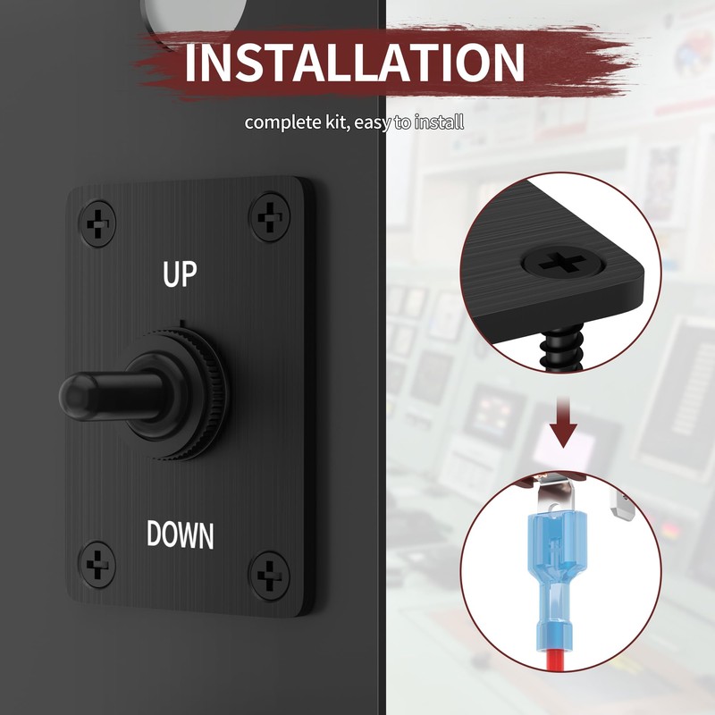 Momentary Toggle Switch Waterproof 12V DC 30A SPDT 3 Way