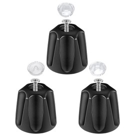 sousac 3 Set Shower Knob Replacement, Tub Faucet Handles Replacement Include Hot/Cold/Diverter, Bathtub Faucet Handles Compatible with Price Pfister Verve for Remodeling Trim (Black)