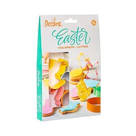 Decora 0255415 5tl Cookie Cutter Set Easter Made of Coloured Stainless Steel