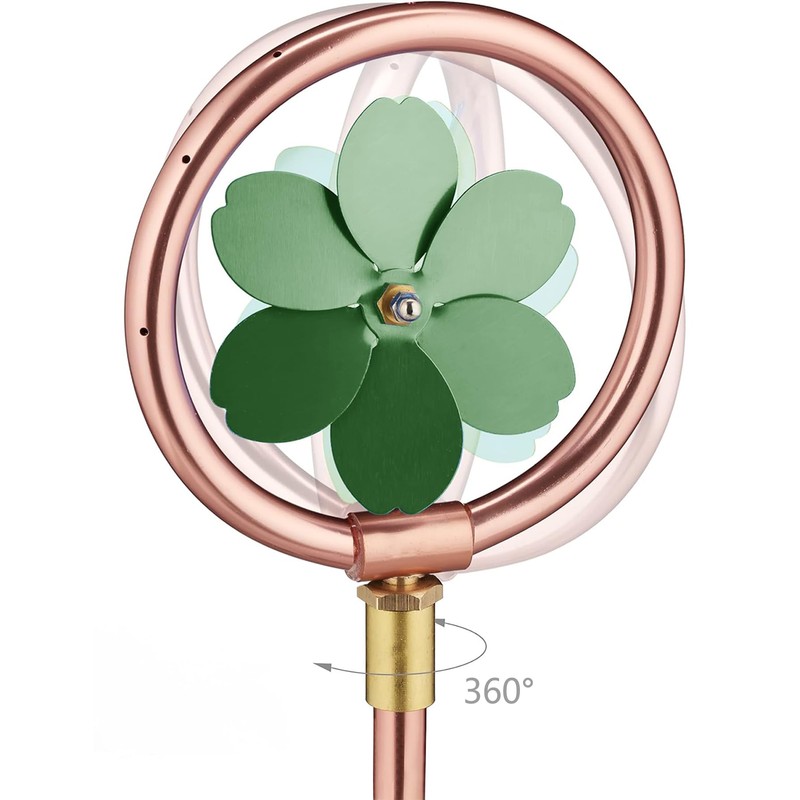 Metal Flower Sprinkler Head,Dual-Purpose Garden Decor & 360° Lawn Irrigation