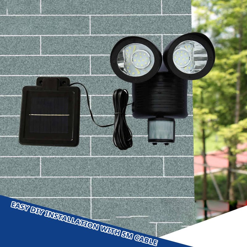 Aswalling 22 LED Dual Security Detector Solar Spot Light Motion