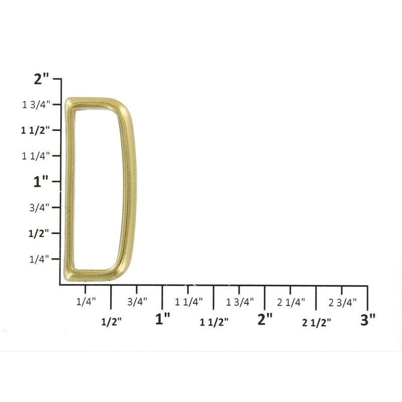 Buckleguy.com B9337 Natural Brass, Belt Loop, Solid Brass-LL, 1 1/4"