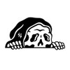 Grim Reaper Peeker JDM Decal, Death Decal, Drift Decal, Slow