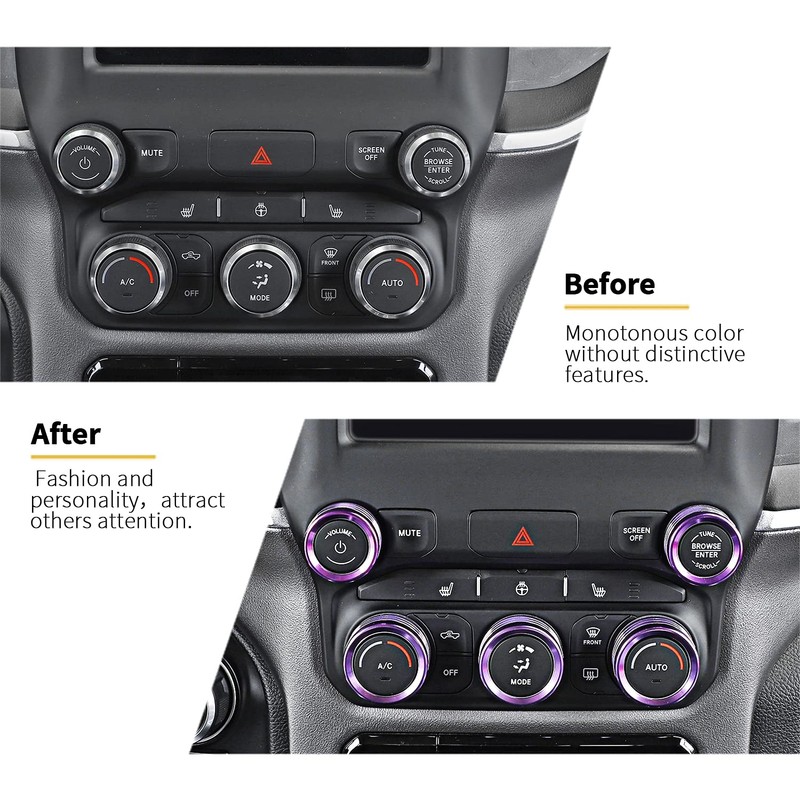 Voodonala for Dodge RAM Aluminum Center Console AC Radio Switch