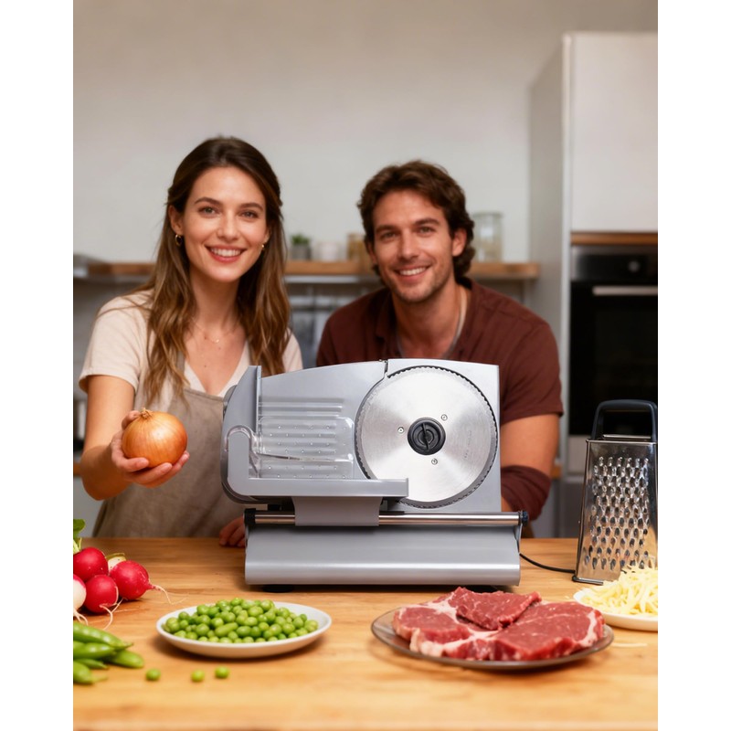 Pterying Meat Slicer Machine for Home - 200W Electric Food