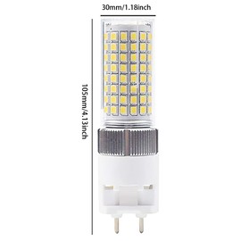 BesYouSel G12 LED Light Bulb 16W Base Corn Light 100-277V Decorative Metal Halide Lamp, Cool White 6000K, for Street, Warehouse, Garage Lighting, Pack of 2