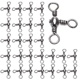 70pcs 3-way Sarkan Three Prong Sarkan Swivel Snap Line Fishing Connector Stainless Steel Fishing Tackle Connector Fishing Tackle Tool Accessories Fishing Tackle Fishing Supplies