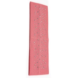 Mytoptrendz® Kylie Hair Band Wide Soft Stretchy Headband for Women Elastic Fabric Hair Wrap Girls Bandeau Embellished with Sparkly Rhinestone (Coral pink)
