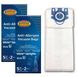EnviroCare Replacement Allergen Vacuum Bags for Miele Upright Style U 10 bags and 4 Filters