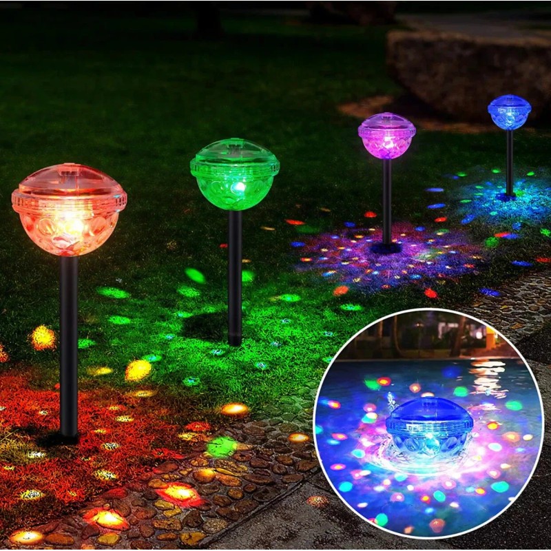 Deco Ultra Luma Lights Solar 8 Colors Outdoor Solar Pathway
