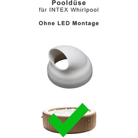 Generic Pool Nozzle for Intex Hot Tubs, Angled for Better Circulation and Cleaning (Plastic, White)