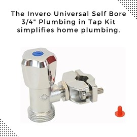Invero® Universal Self Bore 3/4" Plumbing in Tap Kit