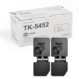 Myceke 2 Pack TK5452 Black Toner Cartridge: Compatible TK-5452K TK-5452 Toner Replacement TK5452K Toner Cartridge for Kyocera ECOSYS PA2600cwx PA2600cx MA2600cwfx MA2600cwx Printer, 4,600 Pages Each