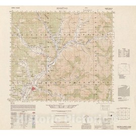 Historic 1945 Wall Map - Korea 1:50,000 - Sinhung, 1950 - Series L751 36in x 32in