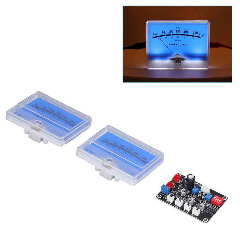 VU Meter Easy Operation ABS Adjustable Backlit Widely Used VU