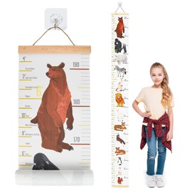 Height Chart for Children, Height Chart for Baby and Toddler Room, Growth Chart Easy Recording, Durable Use, 195 x 20 cm, No Track Hook