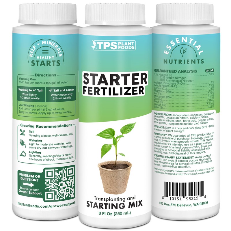 TPS NUTRIENTS Starter Plant Fertilizer, Gentle Complete Formula Plus Micronutrients