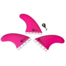 Culture Supply Signature RTM Honeycomb Tri Fin Surfboard Fin Sets - 5 Colors | 3 Sizes (Pink, Large (HCM-7))