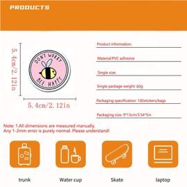 100PCS Girl's Pink Aesthetic Stickers, Cool Travel Stickers, Waterproof Vinyl Stickers for Water Bottles, Laptop, Luggage, Teens Adults, Keyboards, Backpacks, Skateboards, Scrapbooks