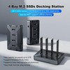 4 Bay NVME/SATA Docking Station, Aluminum USB C SSD Enclosure