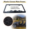 BGGTMO Mountain License Plate Frames- Gray on Black Mountain Raised,