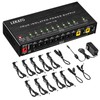 Guitar Pedal Power Supply 10 Isolated DC Outputs 9V 12V