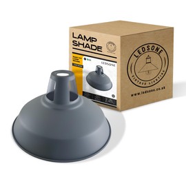 LEDSone Vintage Industrial Pendant Lights, Metal Lampshades Retro Modern Style, Antique Shades for Ceiling Lights, Lampshades for Bedroom Lights (Grey)