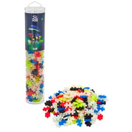 Plus-Plus 9604283 Ingenious Construction Toy, Glow-in-the-Dark Creative Building Blocks Tube, 240 Pieces