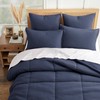 Levtex Home - Mills Waffle Navy Comforter Set - Full/Queen