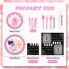 Movie Night Decorations Disposable Plates Napkins Cups Straws and Flatware