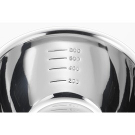 ヨシカワ(Yoshikawa) ボウル シルバー 16cm 目盛付 ジャストにフィット SJ1392