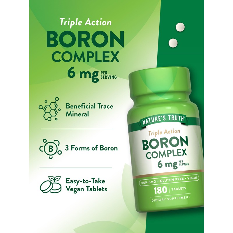 Nature's Truth Triple Action Boron Complex Supplement | 6mg |