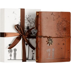 ZEEYUAN Love Scrapbook Album Dandelion Soft Leather Photo Album Family Book Special Christmas Valentine’s Birthday Gifts Unique Gift for Women, with a Gift Box