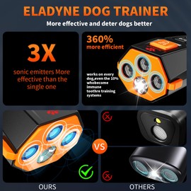 Dog Bark Deterrent Device - Ultrasonic Anti-Barking Devices Up to 23FT Long Range & Rechargeable Bark Control - Safe for Dogs Training - Indoor & Outdoor (Black)