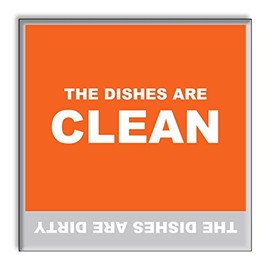 Dishwasher Magnet Clean Dirty Sign, Strong Clean and Dirty Magnet for Dishwasher (Orange and Gray Design)