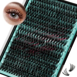 Lash Clusters 280Pcs 40D 50D Eyelashes Cluster D Curl Individual Wispy Lashes Cluster for DIY Cluster Eyelash Extensions at Home for Beginners (40D+50D,16mm)