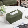 Cretkhp PU Leather Tissue Box Cover Rectangle with Magnetic Closure,
