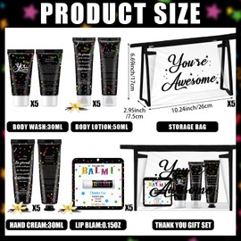 Dimsile 50 Pieces Christmas Employee Appreciation Gifts Bulk Lip Balm Hand Body Lotions Teacher Staff Team Thank You Gifts Christmas Stocking Stuffers for Women Men Volunteer
