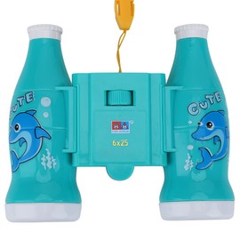 VGEBY Binoculares para niños, telescopio Compacto a Prueba de Golpes Binoculares de Aprendizaje Educativo de Alta resolución para niños y niñas(Azul)