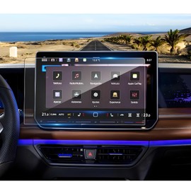 Coleya 2025 Tiguan Screen Protector for VW Tiguan (15-inch Touchscreen) (Only for SEL RLine), 9H Tempered Glass 2025 Tiguan Accessories Anti-Scratch&HD Transparent 15"