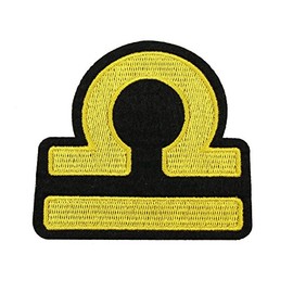 RECHERE Constellation Symbols Zodiac Embroidered Iron On Patch Applique (Libra)