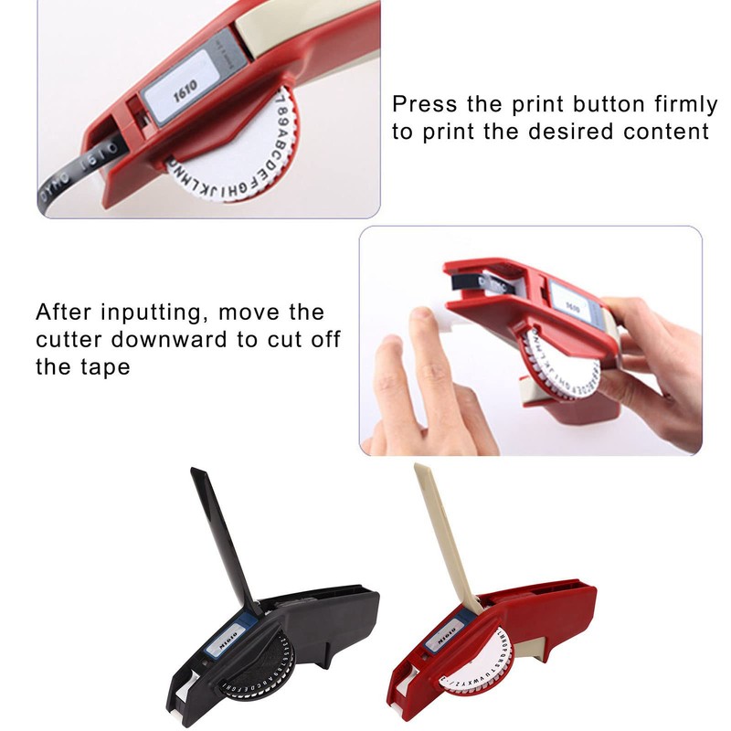 Greensen Transparent Single Hand ABS Embossing Label Printer, Portable, 6-9