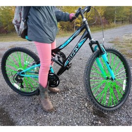 Lecute 72 Popotes Cubre Rayos Rines Embellecedores Motocicleta Bicicleta BMX Ruedas Moto Bici Decoracion (Naranja)