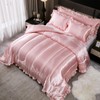Satin Queen Comforter Set Silk Like Satin Bedding Set Hotel