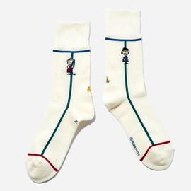 CHICSTOCKS Snoopy Goods, Snoopy Gift, Socks, Men's, Women's, Made in Japan, Snoopy Gang, multicolor, L