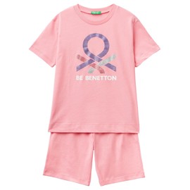 United Colors of Benetton Boy's Pig(t-Shirt+Short) 30960p06s Baby and Toddler Sleepers, Pink, L