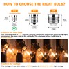 G40 LED Solar Replacement Bulbs,1W Equal to 5W, Plastic E12
