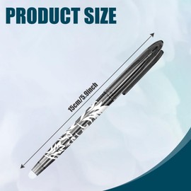 8pcs Eraser Pens, 0.7mm Fine Point Friction Ink with Rubber End for School Office Writing, Paperwork Stationary Smooth No Smudge Handwriting Gel Pens for Kids & Adults (Black)