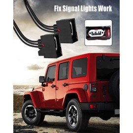 Front Turn Signal Connector Plug Harness Fit for Jeep JK Wrangler 2007-2018 Turn Signal Lights Replace 68065016AB, 2 Pcs