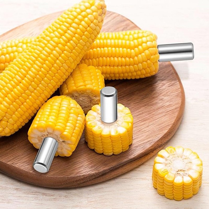 12PCS Corn on The Cob Skewers, Stainless Steel Sweetcorn Holders